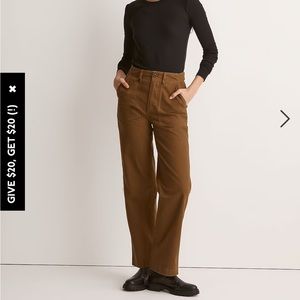 NWT Madewell Perfect Vintage Wide-Leg Pant - Size 26
